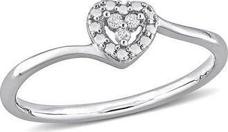 Rina Limor Silver 0.03 Ct. Tw. Diamond Ring