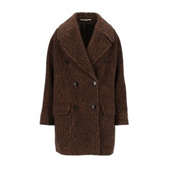 Tagliatore Lillian Double-Breasted Coat - Dames - Mantels - Bruin - Maat: 2XS Wol