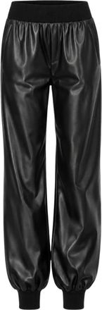 Norma Kamali Puff Jog Pant - Dames - Leren Broeken - Zwart - S - Leer - Broeken