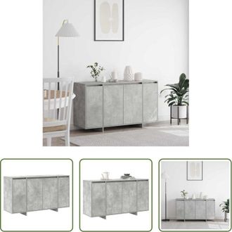vidaXL Credenza in legno - Credenza Grigio cemento 135 x 41 x 75 cm Legno multistrato