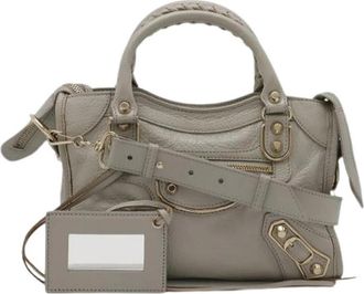 Balenciaga Pre-owned Classic Mini City Leren Handtas - Dames - Vintage Handtas - Grijs - ONE Size - Leer - Vintage