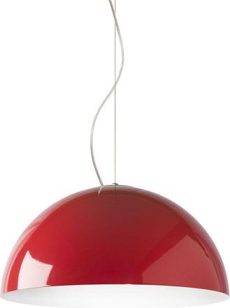 Lumicom Cassis Sospensione, 1XE27, max 42W, metallo, rosso lucido/bianco, D60cm - Lumicom