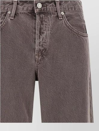 A Gold E denim low-rise wide-leg jeans