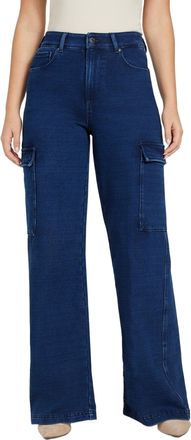 Guess Angelique High-Rise Wide Leg Cargo Jeans