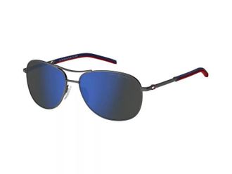 Tommy Hilfiger Blue Multilayer Pilot Mens Sunglasses TH 2023/S 0R80/ZS 59