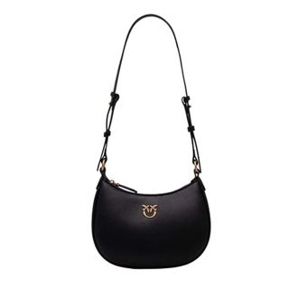 Pinko Zwarte Half Moon Baby Tas - Dames - Schoudertassen - Zwart - ONE Size - Tassen
