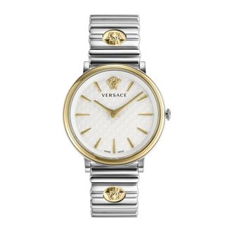 Versace V-Circle 38 MM - Dames - Horloges - Grijs - ONE Size - Accessoires