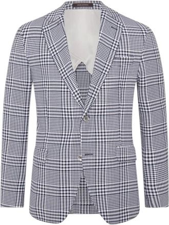 Oscar Jacobson Heren, Jassen, Grijs, Maat: 2XL Linnen