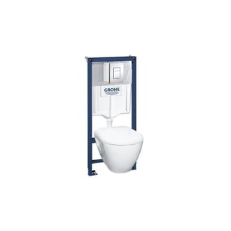 GROHE Inodoro Suspendido Compacto Serel + Estructura De Soporte Grohe Asiento + Placa