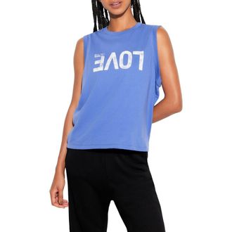 Spiritual Gangster Bowery Love Graphic Tank in Periwinkle at Nordstrom Rack, Size X-Large