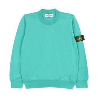 Stone Island Maglia in cotone - male - Stone Island - Kids Sweatshirts - Blue - 6 Y - Kids