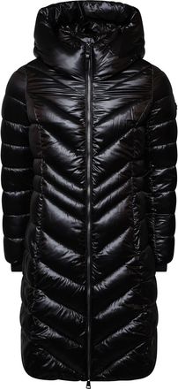 DKNY Womens Maxi Puffer Jacket in Black Nylon - Size X-Large