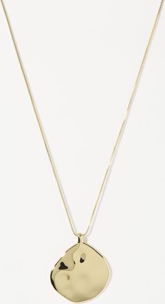 Pilgrim Womens XL hammered medallion long chain