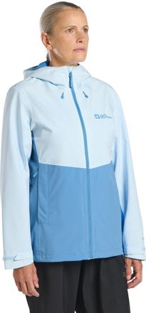 Jack Wolfskin Outdoorjacke JACK WOLFSKIN WEILTAL 2L JKT W, Damen, Gr. L (42/44), blau (ice, blau), Oberstoff: 100% POLYESTER; Kontrastmaterial 1: 100% POLYESTER; Fu