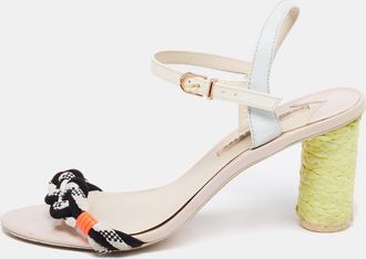 Sophia Webster Multicolor Leather And Patent Ankle Strap Sandals