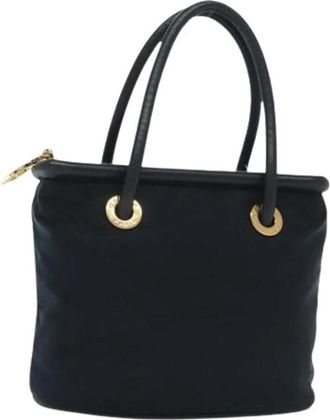 Celine Pre-owned Vintage Nylon Handtas - Dames - Vintage Handtas - Blauw - ONE Size - Nylon - Vintage