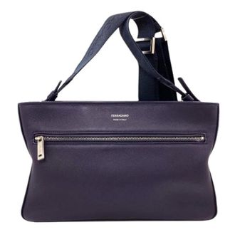 Ferragamo Pre-owned Shoulder Bag - Dames - Pre-owned - Paars - Maat: ONE Size Leer