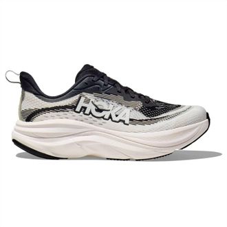 Hoka One One Womens Skyflow Running Shoes - Wide In Black/white
