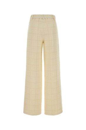 Gucci Womens Cream Tweed Pant Beigewhite Pantaloni