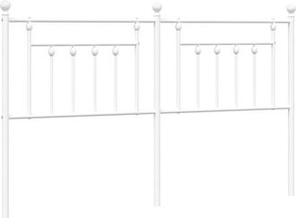 vidaXL Metal Headboard White 160 cm Vidaxl