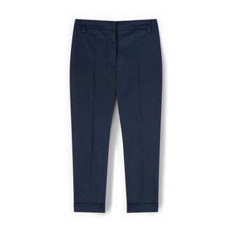 Motivi Dames, Broeken, Blauw, Maat: 2XS Katoen