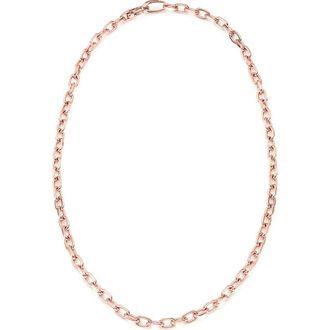 Monica Vinader Alta Capture Mini Link Necklace in Rose Gold at Nordstrom