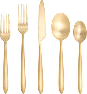 Fortessa Velo 20-Piece Stainless Steel Flatware Set in Gold at Nordstrom
