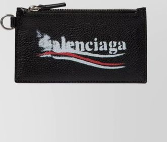 Balenciaga leather card holder keyring attachment