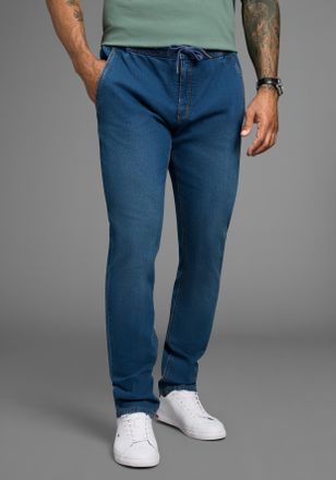 Arizona Schlupfjeans ARIZONA, Herren, Gr. 4XL, N-Gr, blau (blau used), Denim/Jeans, Obermaterial: 81% Baumwolle, 17% Polyester, 2% Elasthan, Basic, comfort fi