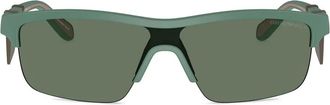 Emporio Armani shield-frame sunglasses - Green