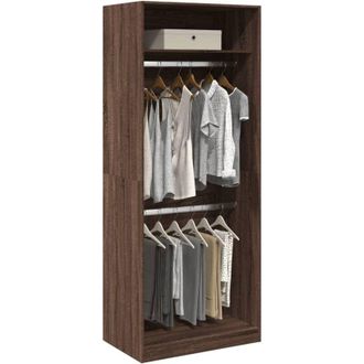 vidaXL Vidaxl - Armario Madera De Ingenier&iacute;a Color Roble Marr&oacute;n 80x50x200 Cm