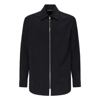 Giuliano Galiano Horse Zip Shirt - Heren - Zomerjassen - Blauw - S - Polyester - Jassen