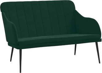 vidaXL Banco De Terciopelo Verde Oscuro 110x76x80 Cm Vidaxl