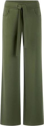 Marc Cain Wijde broek - Dames - Wijde Broeken - Groen - XL - Broeken