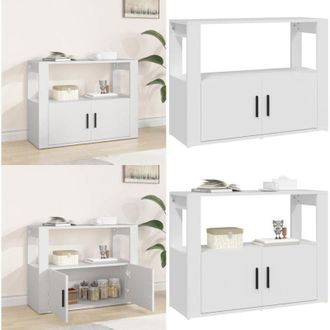 vidaXL Credenza Bianca 80x30x60 cm in Legno Multistrato - Credenza bianca - Credenza moderna