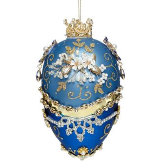 Mark Roberts Faberge Jewel Egg Ornament, Blue in Dark Blue at Nordstrom