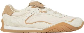Fendi White Lace Up Sneakers