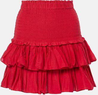 Isabel Marant Naomi cotton-blend tiered miniskirt
