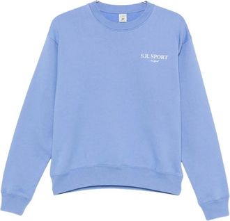 Sporty & Rich Hoodies & sweatvesten, Dames, Blauw, XS, Softe Sweater