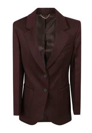 Victoria Beckham Textured Wool Jacket with Tailored Silhouette and Two-Button Closure