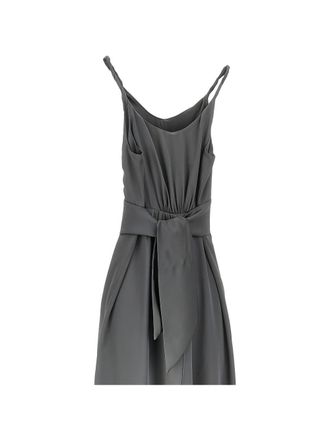 Emporio Armani V-Neck Bow Dress - Smoke Grey