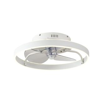 QAZQA Ventilador techo blanco 50 cm LED