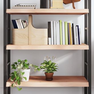 vidaXL Vidaxl - Estante De Pared Madera Maciza Roble Sin Tratar 100x50x(2-6) Cm