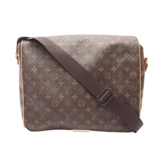 Louis Vuitton Pre-owned Abbesses Monogram Coated Canvas Shoulder Bag - Heren - Pre-owned - Bruin - Maat: ONE Size Leer