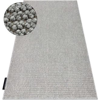 RugsX Alfombra Casablanca Loop Gris Claro, Lazo, Suave Grey 200x200 Cm