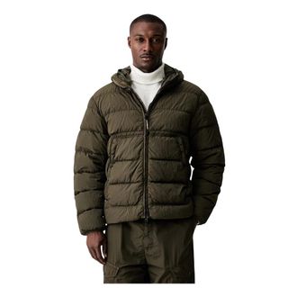 C.P. Company Chrome-R Goggle Down Jacket - - Jackets - Uomo - Verde - XL