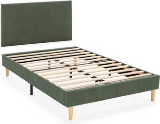 HOMN Base tapizada + cabecero 90x190 cm verde