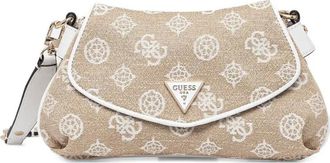 Guess Co Beyza monogram-print shoulder bag - women - Polyester/Polyester/Cotton - OS - Neutrals