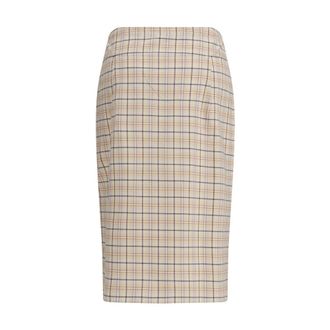 Prada Womens Multicolor Cotton Midi Skirt
