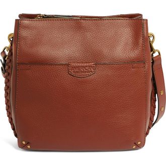American Leather Co. Luca Triple Pocket Leather Crossbody Bag in Brandy Smooth at Nordstrom Rack